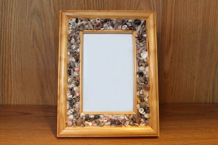 Beach Decor: Photo Frame, Shell Inlay Picture Frame, Picture Frame, Beach Wedding Picture Frame, Beach Decor Picture Frame