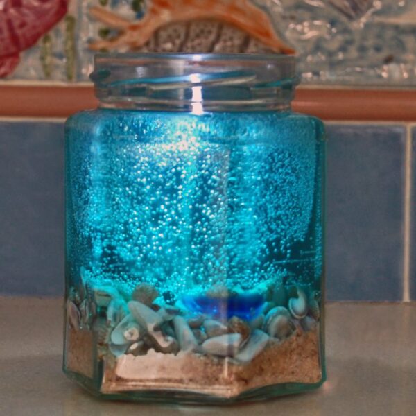 Caribbean Aqua Hexagonal Scented Candle