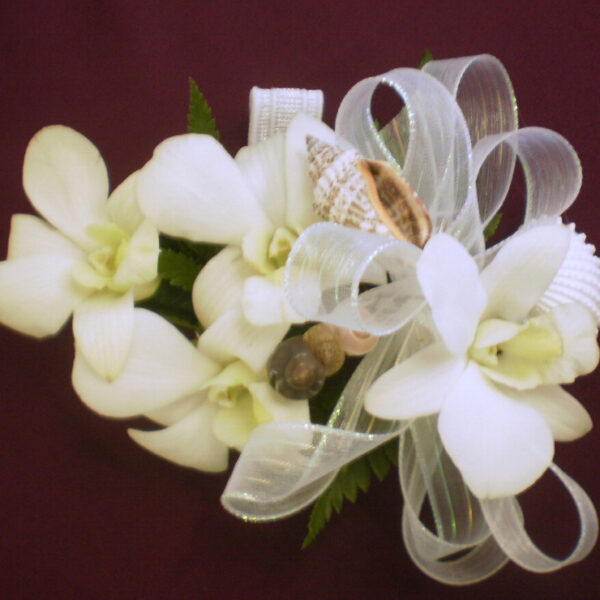 Shell and Flower Bridal Corsage